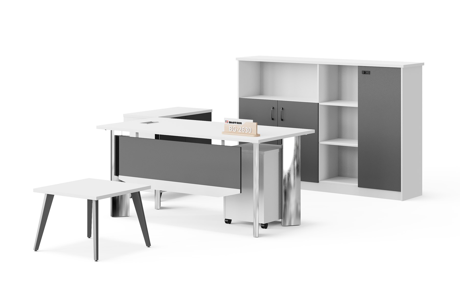BG-2630A-White Executive Office Desk supplier from China for global office furniture projects