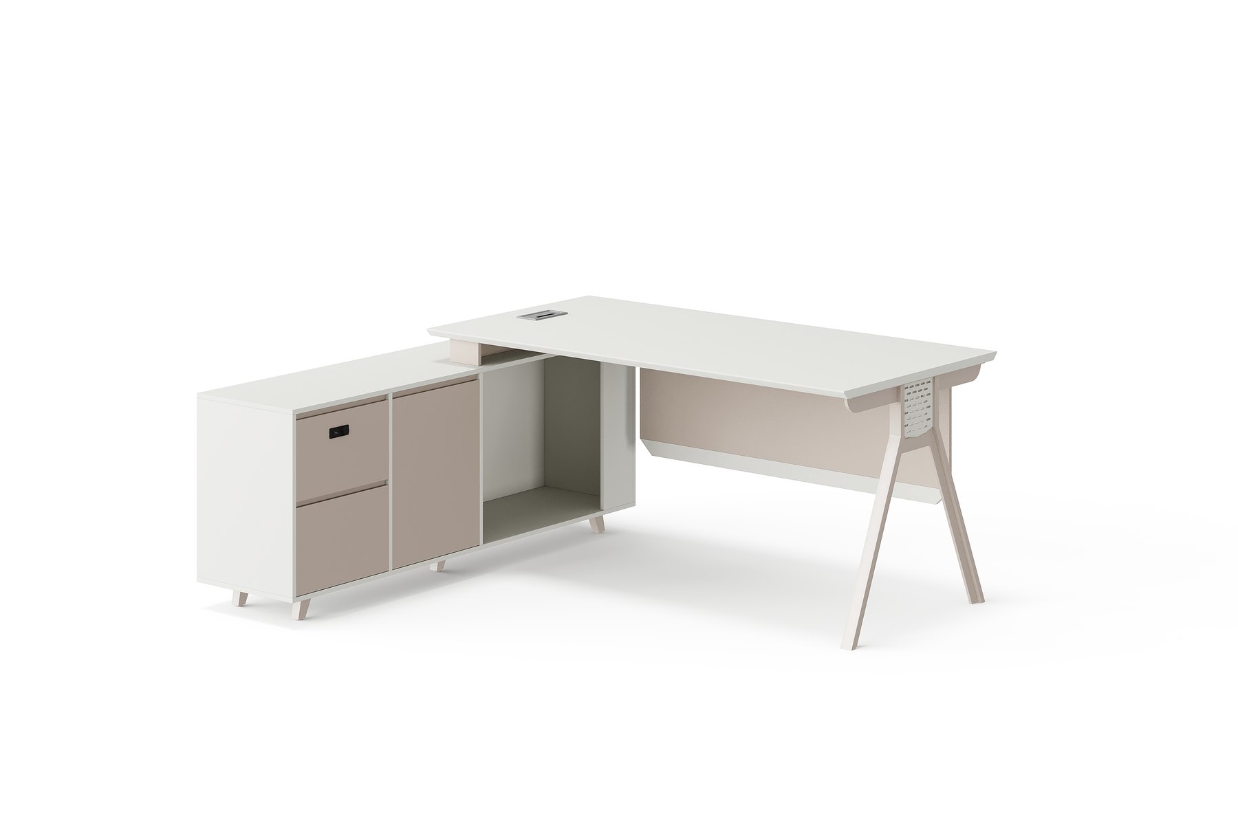 BG-2638L-White-F Office Storage Cabinet supplier from China for global office furniture projects
