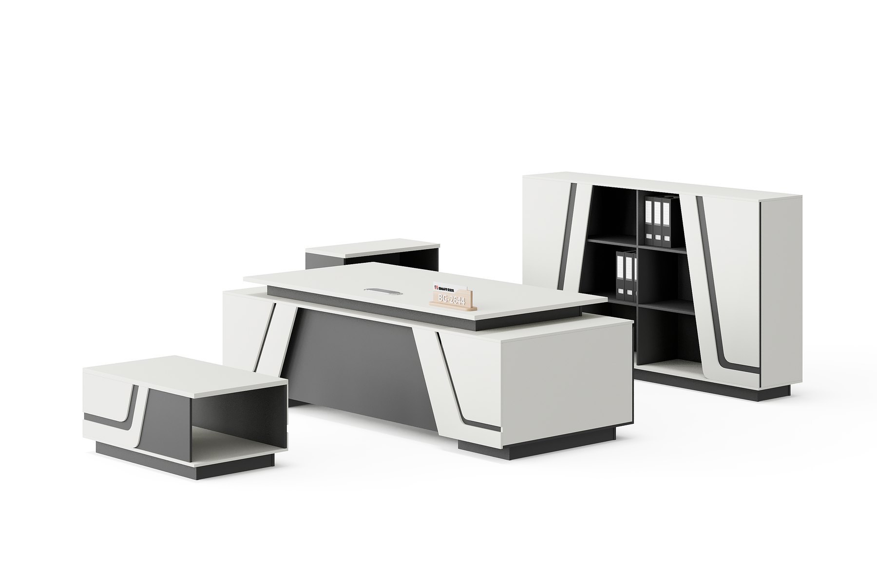BG-2644LA-White Executive Office Desk with Storage supplier China