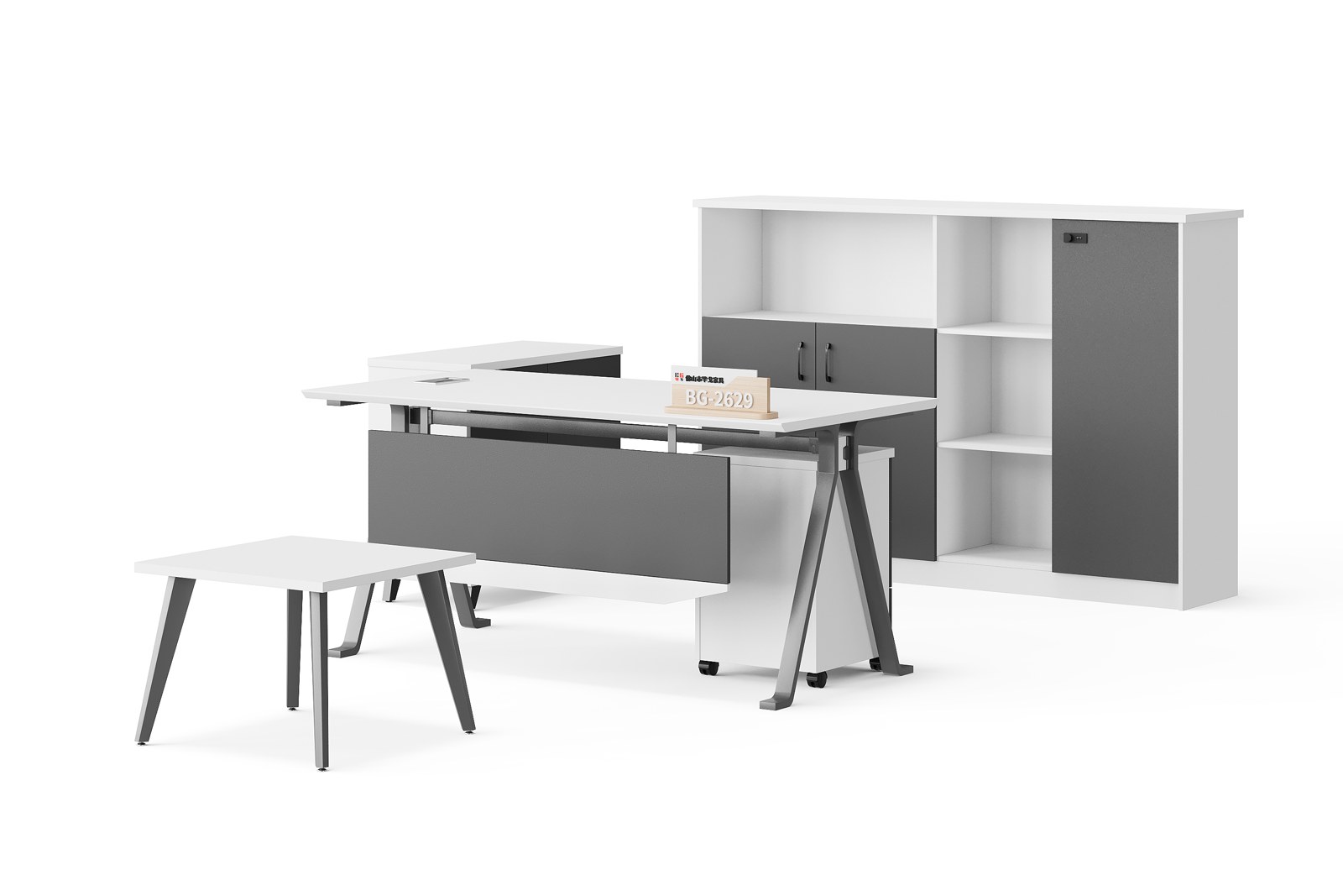 BG-2629A-White White Manager Desk with Cabinet supplier China
