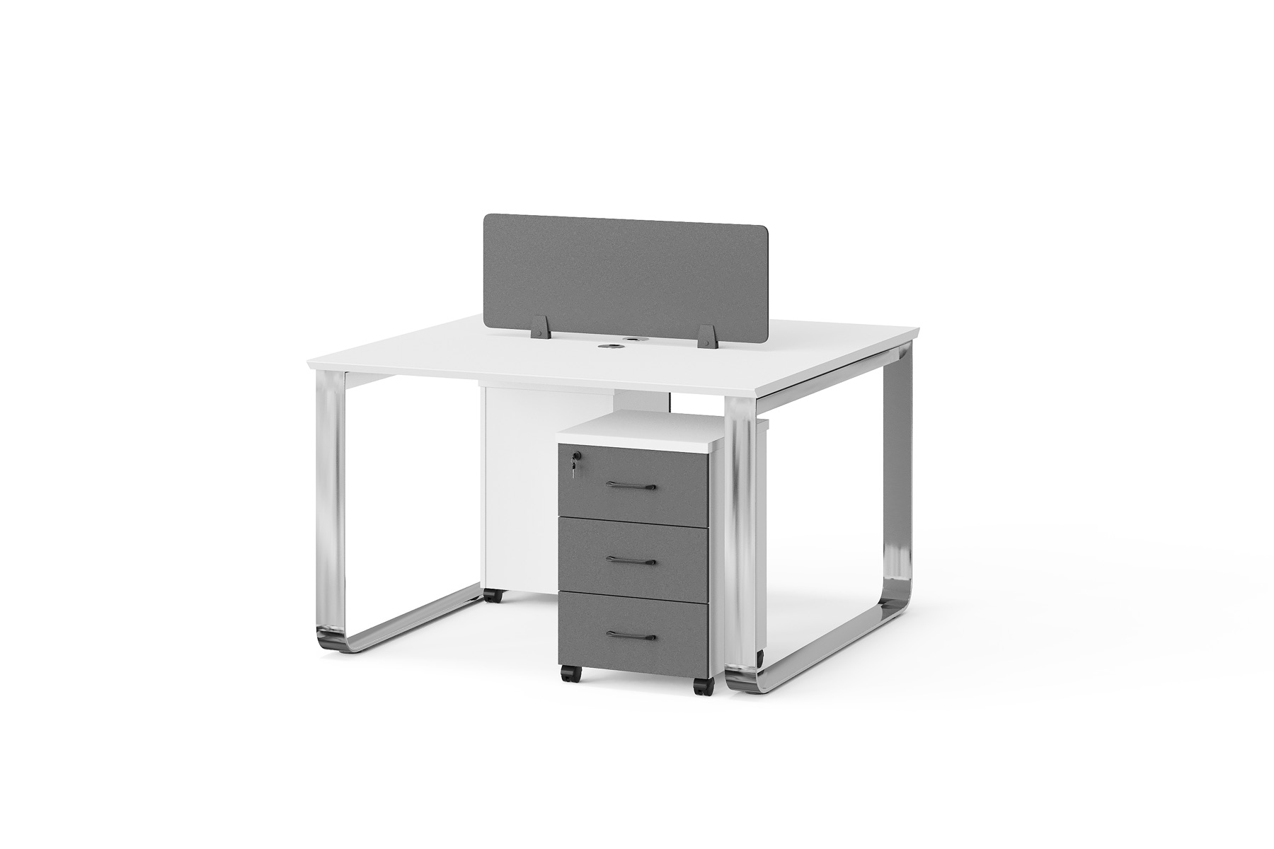 BG-2621W2-White Two-Person Office Workstation supplier China for global project buyers