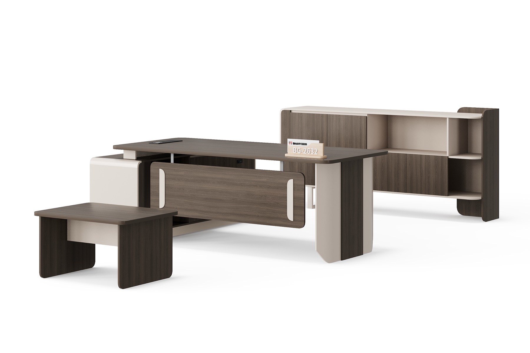 BG-2632LA-G28Morandi Executive Desk and Cabinet Set supplier China for global project buyers