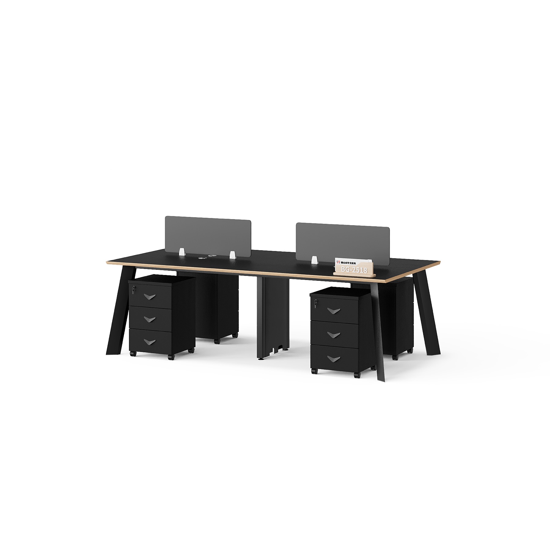 BG-2518W4-Black Shared Office Workstation supplier China for global project buyers