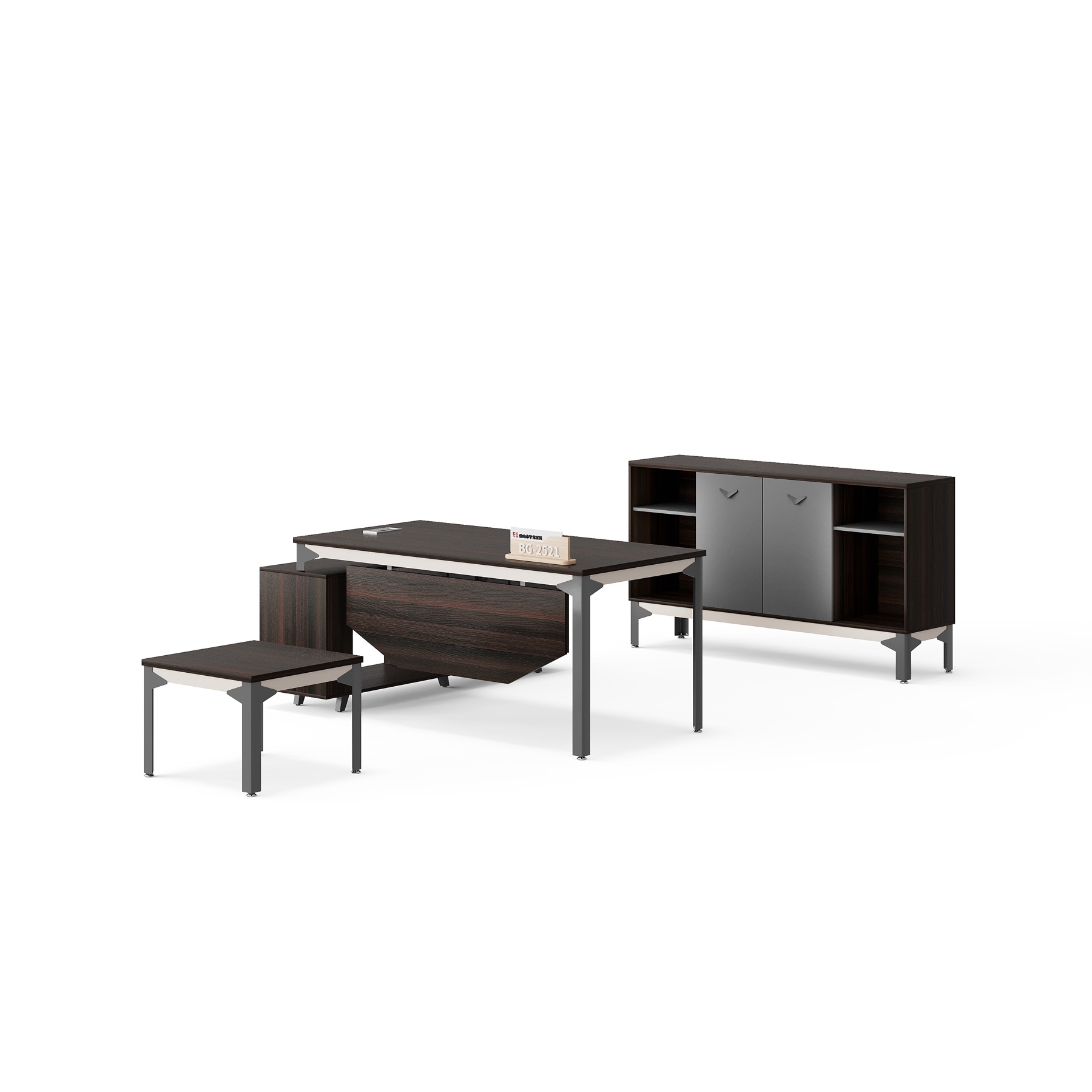 BG-2521LA-B13 Executive Office Desk and Storage Set supplier China for global project buyers