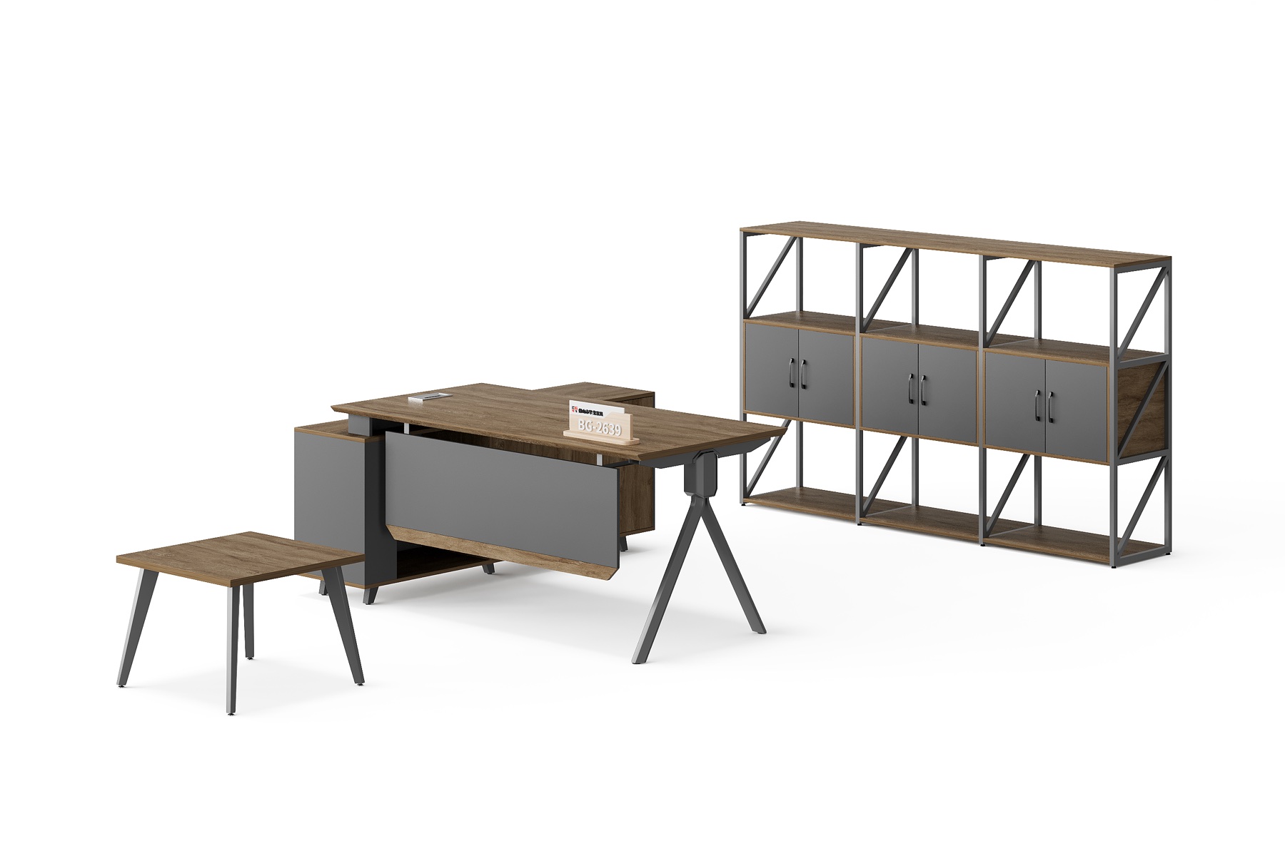 BG-2639LA-B4 Executive Office Desk with Frame Storage for Global Buyers