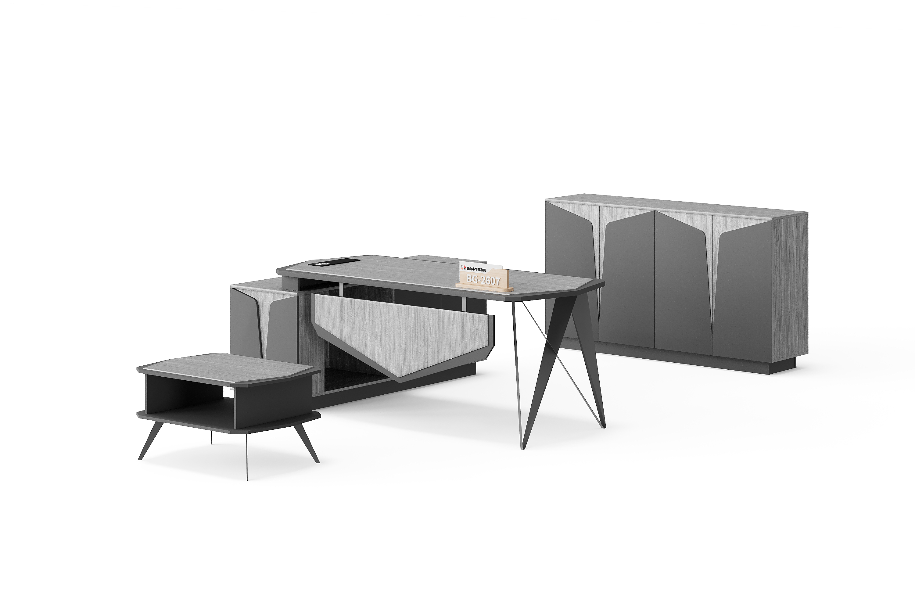 BG-2607LA-G21 Executive Office Desk and Cabinet Set supplier China for global project buyers