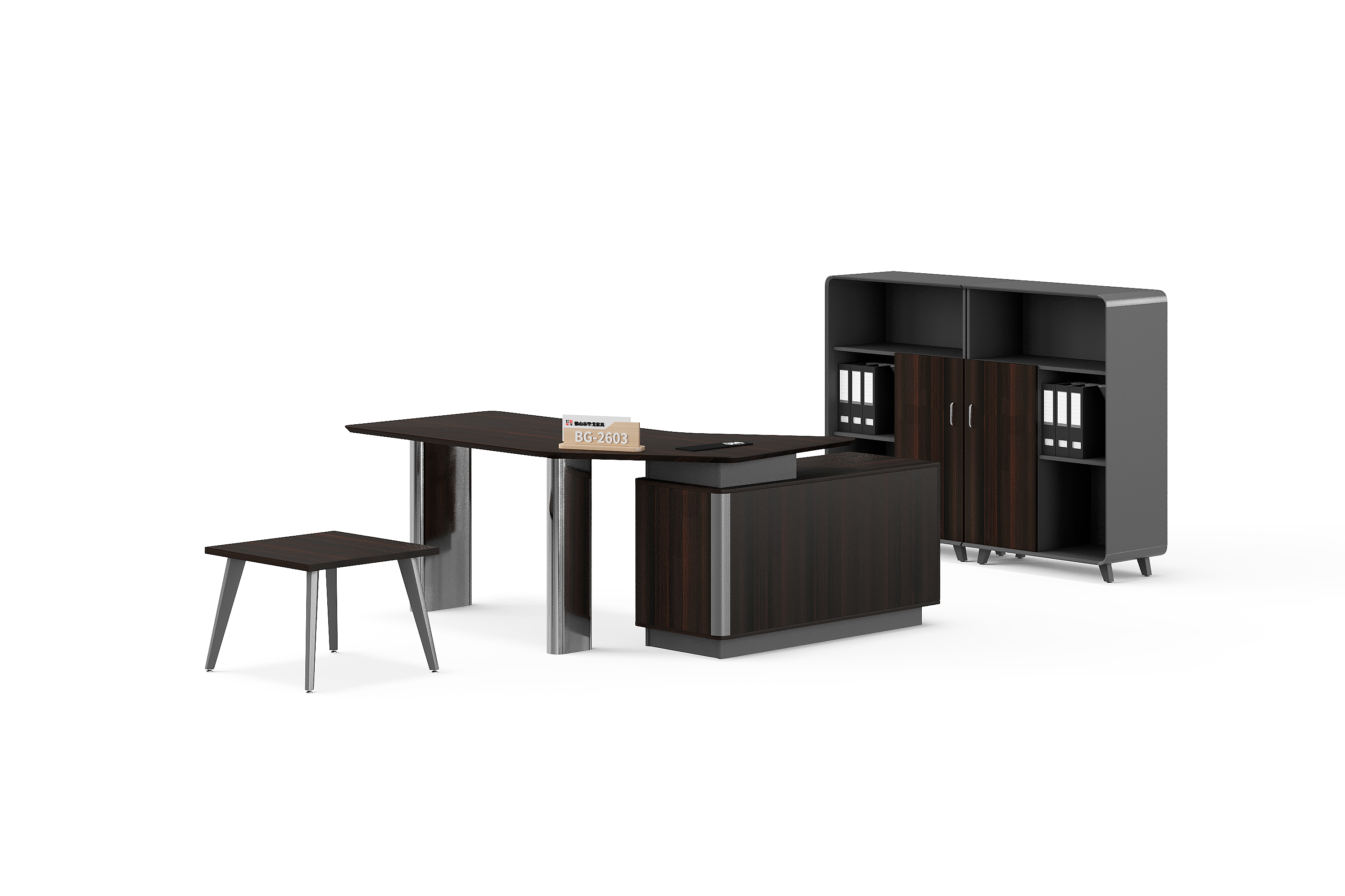 BG-2603LA-B13 Executive Office Desk with Rounded Storage supplier China for global project buyers