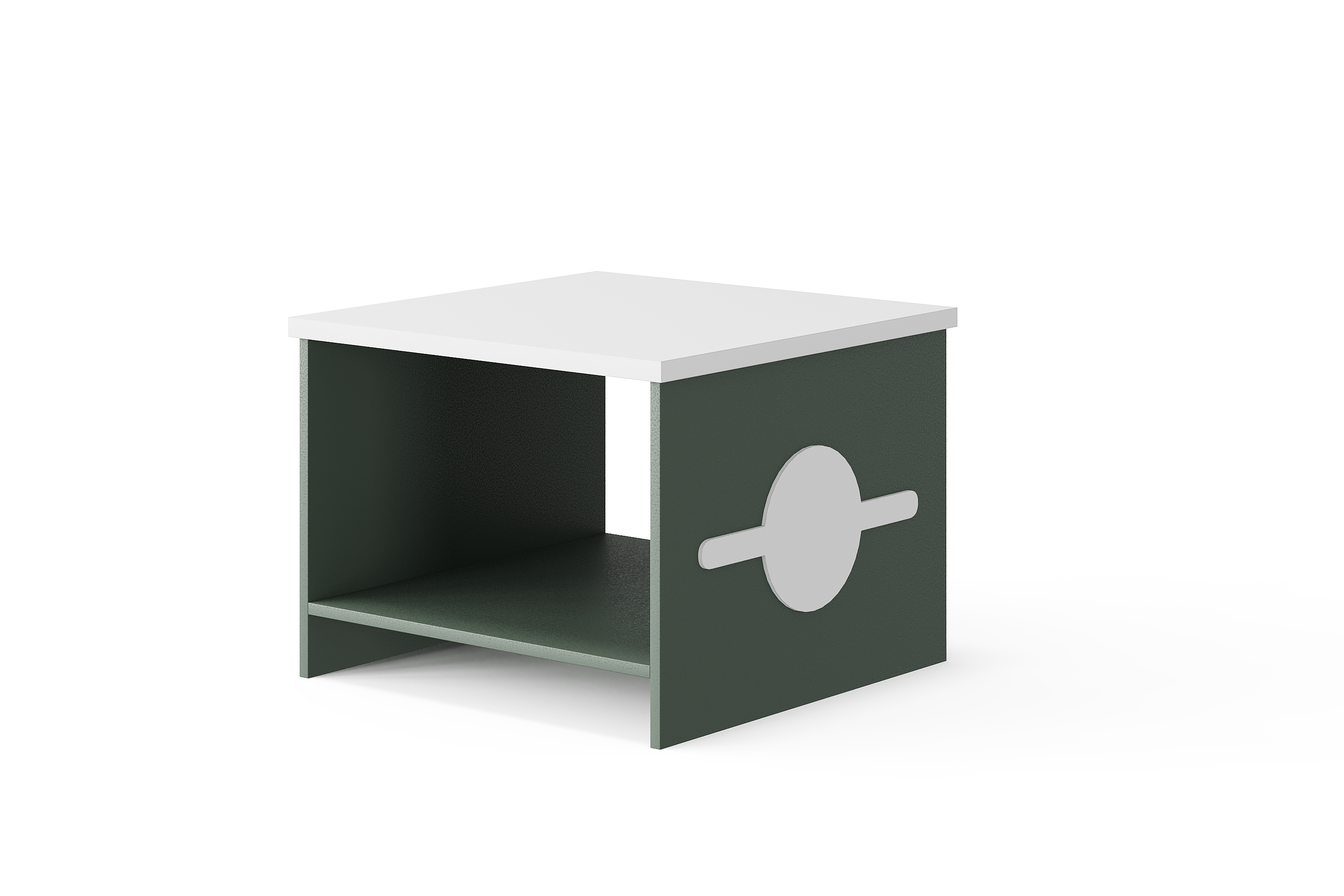 BG-2615T-Green Green Office Coffee Table with Shelf for Global Buyers