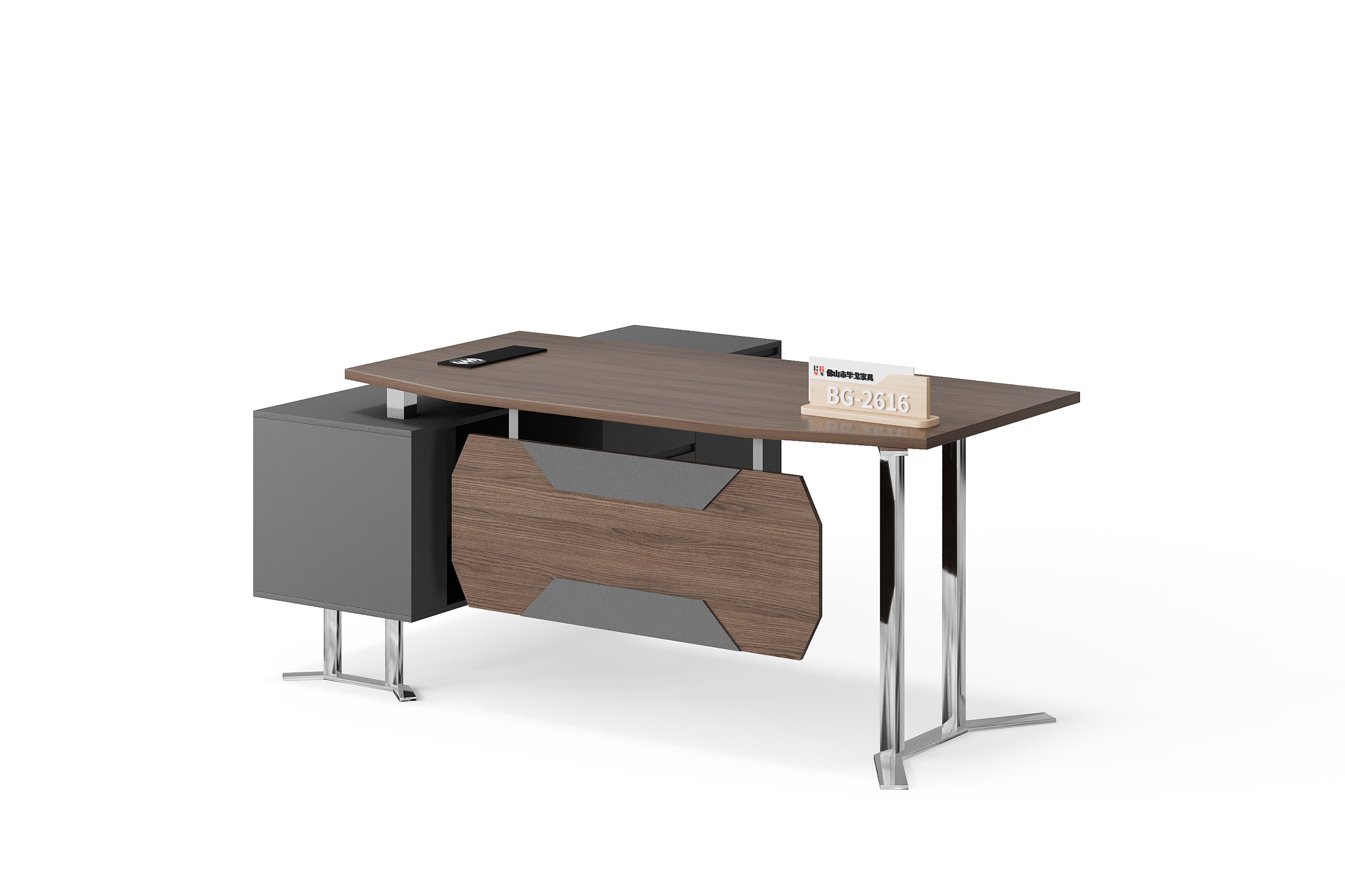 BG-2616L-G17 Manager Office Desk with Geometric Front supplier China for global project buyers