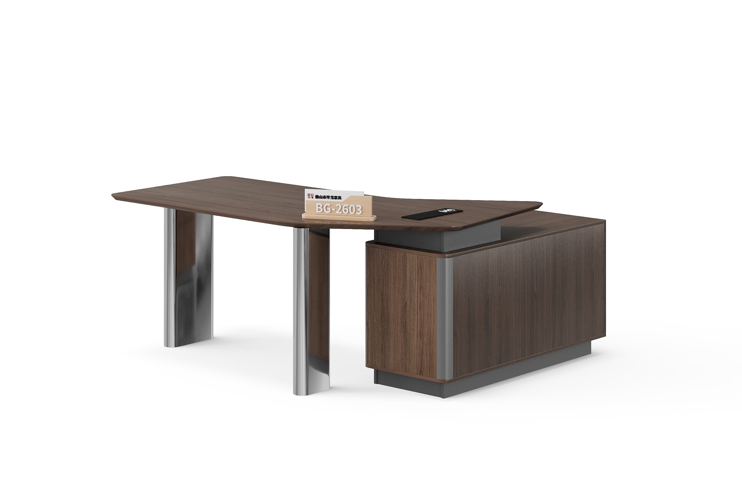 BG-2603L-G17 Manager Office Desk with Curved Worktop supplier China for global project buyers
