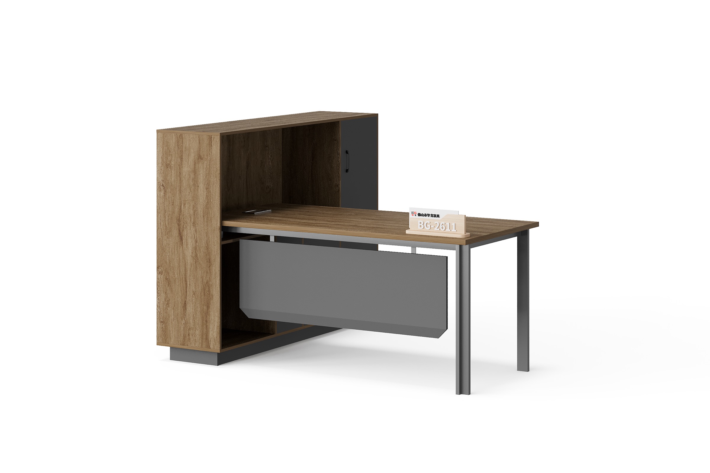 BG-2611L-B4 2026 New Manager Desk with Side Storage Unit for Global Buyers
