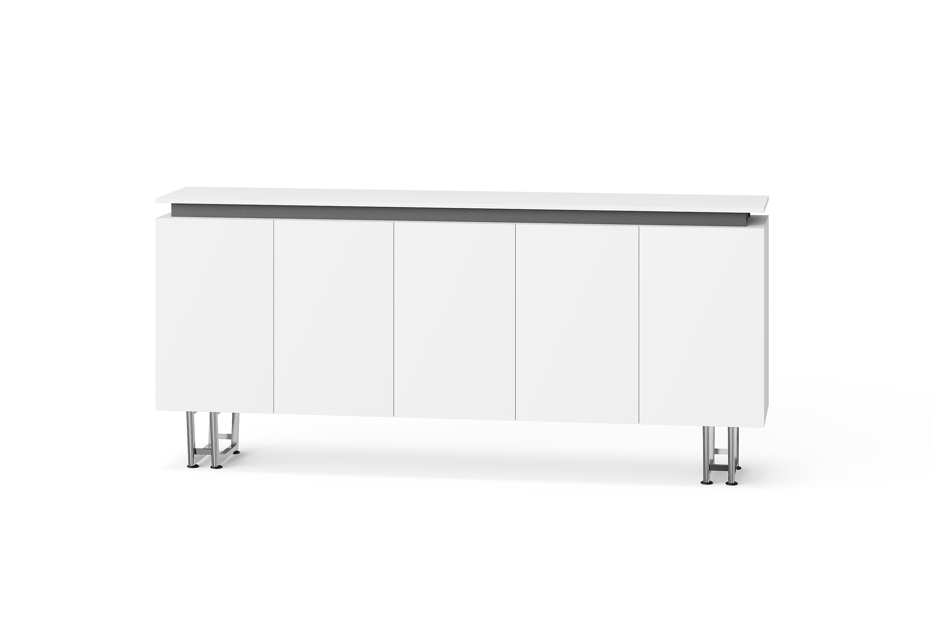 BG-2618B-White 2026 New White Five-Door Office Storage Cabinet for Global Buyers