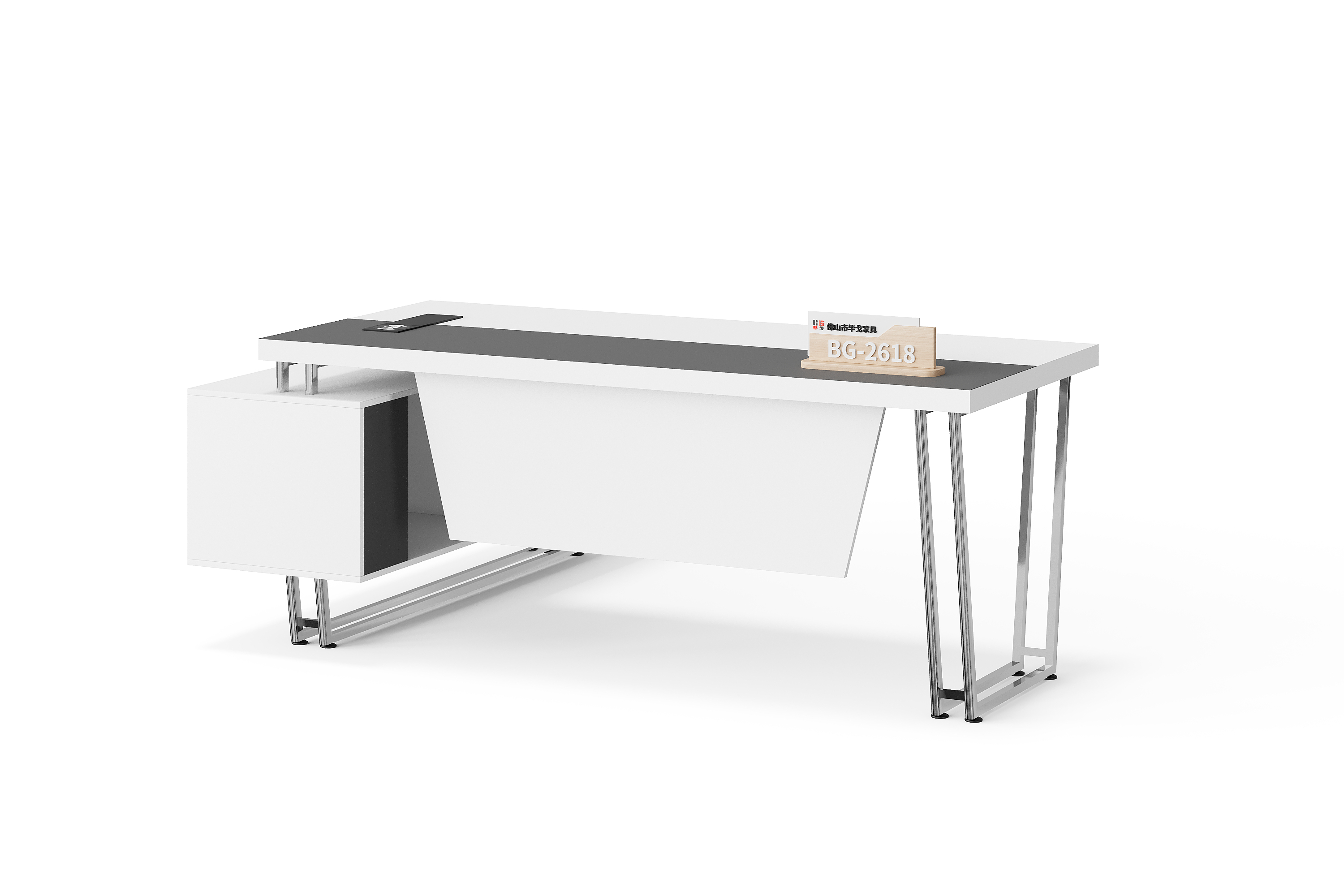BG-2618L-White White Manager Desk with Open Side Return supplier China for global project buyers