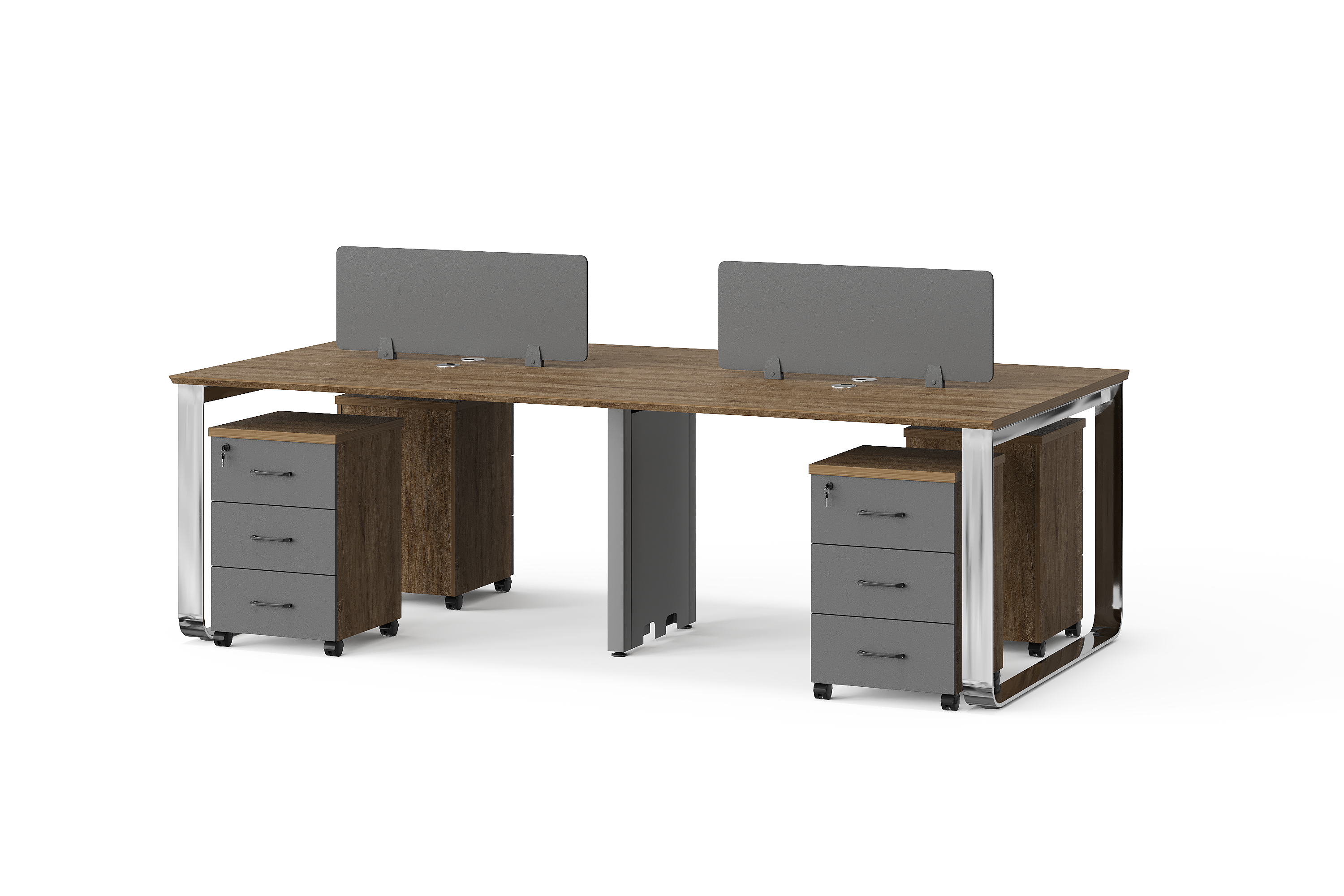 BG-2621W4-B4 2026 New Four-Person Office Workstation with Screens for Global Buyers