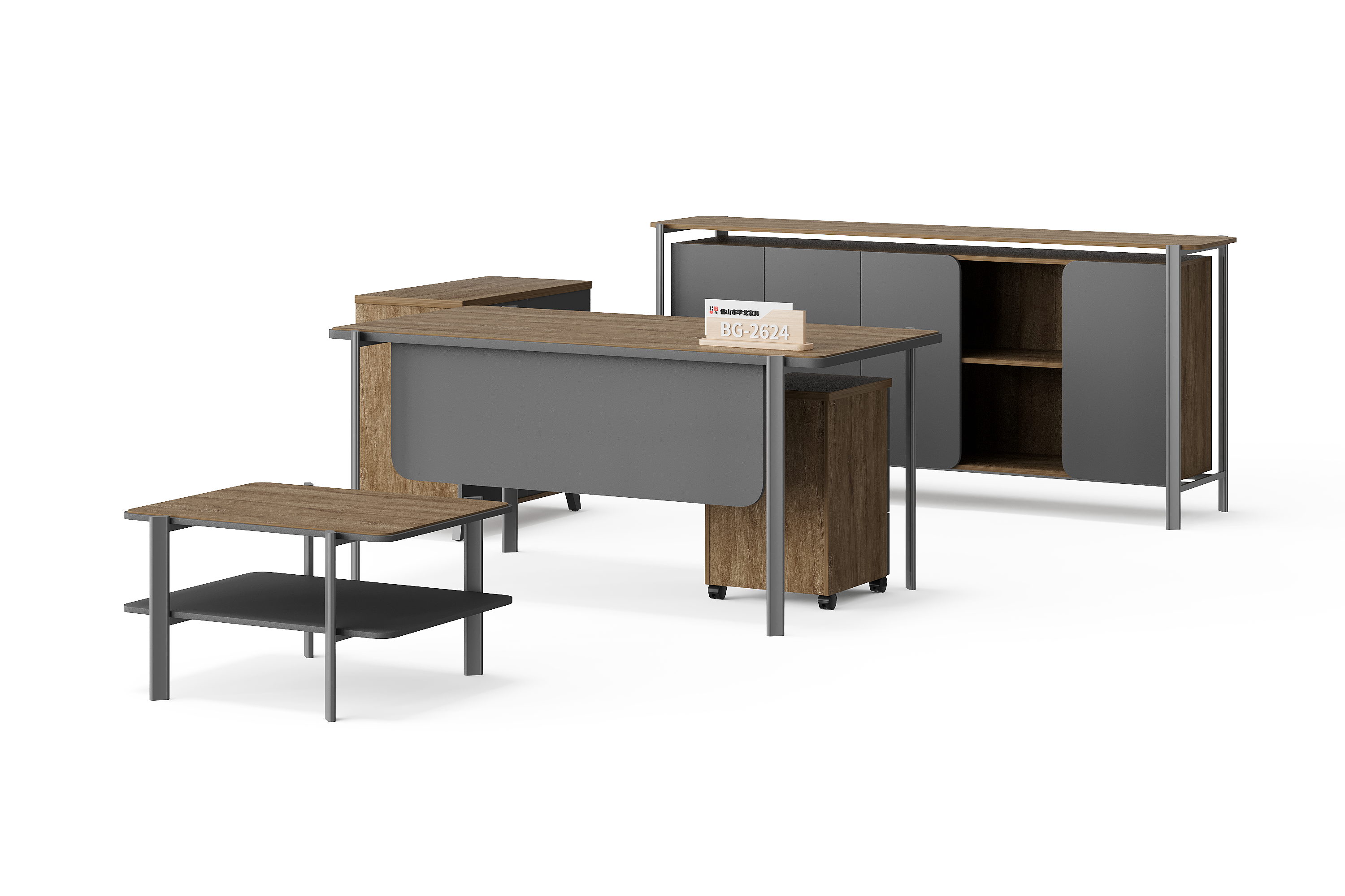 BG-2624A-B4 2026 New Manager Desk, Side Table and Cabinet Set for Global Buyers