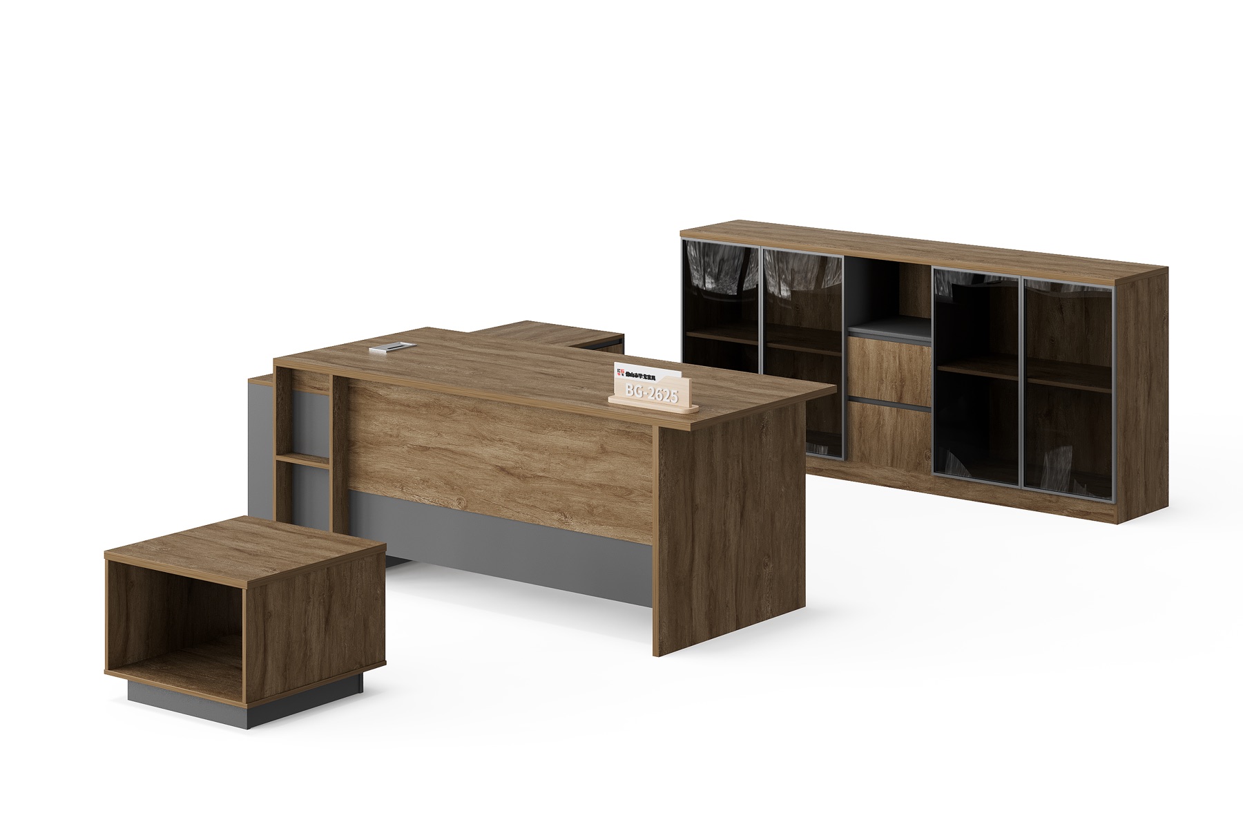 BG-2625LA-B4 2026 New Executive Desk, Low Table and Display Cabinet Set for Global Buyers