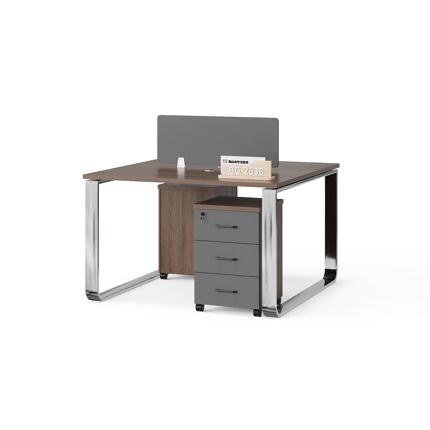 BG-2636W2-G17 2026 New Two-Person Office Workstation with Screen for Global Buyers