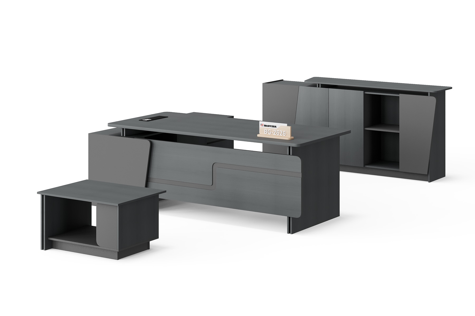 BG-2626LA-G21 2026 New Executive Desk, Low Table and Storage Cabinet Set for Global Buyers