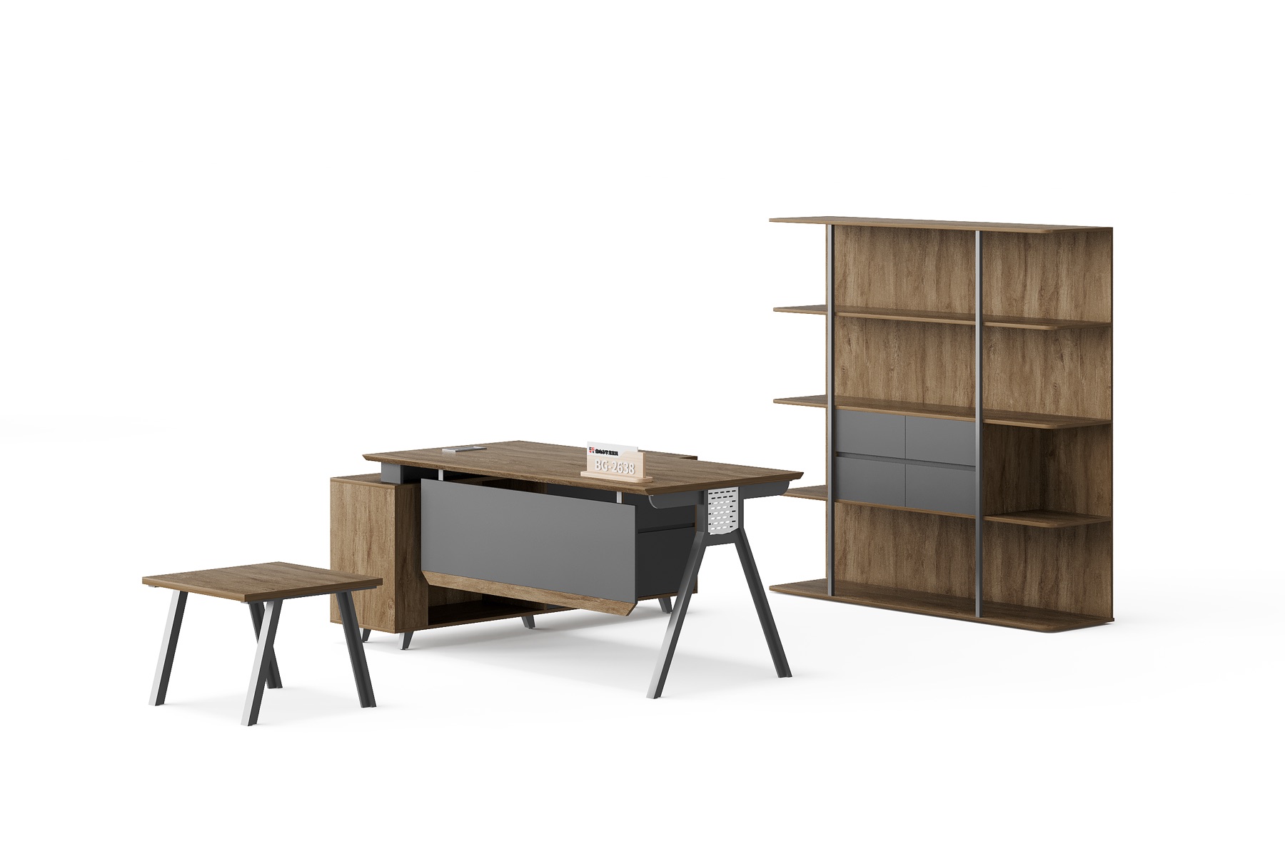 BG-2638LA-B4 2026 New Executive Desk, Low Table and Open Storage Wall Set for Global Buyers