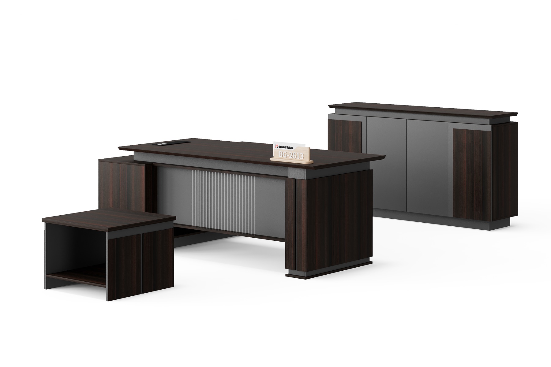 BG-2613LA-B13-Gray 2026 New Executive Desk, Low Table and Storage Cabinet Set for Global Buyers