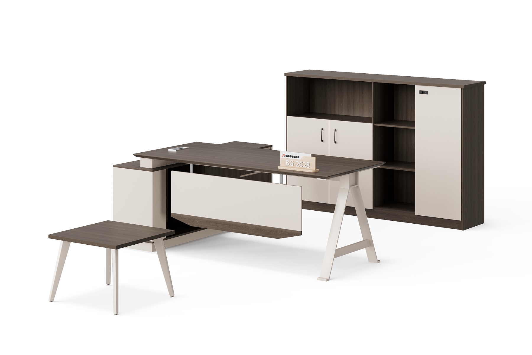 BG-2628LA-G28 2026 New Executive Desk, Low Table and Open Storage Cabinet Set for Global Buyers