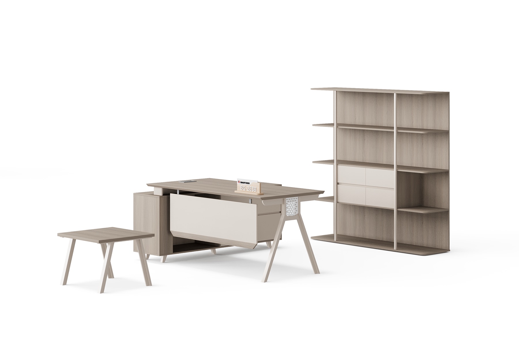 BG-2638LA-G2 2026 New Executive Desk, Low Table and Open Storage Wall Set for Global Buyers