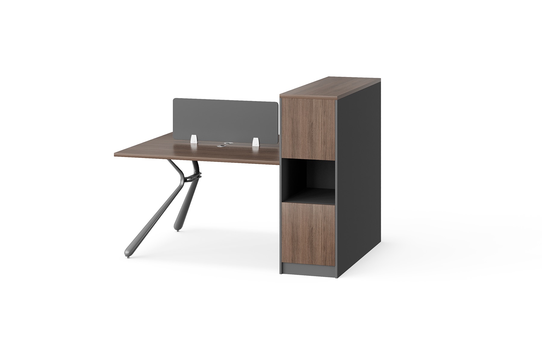 BG-2623W-G17 Single-Person Office Workstation with Screen and Storage supplier China for global project buyers