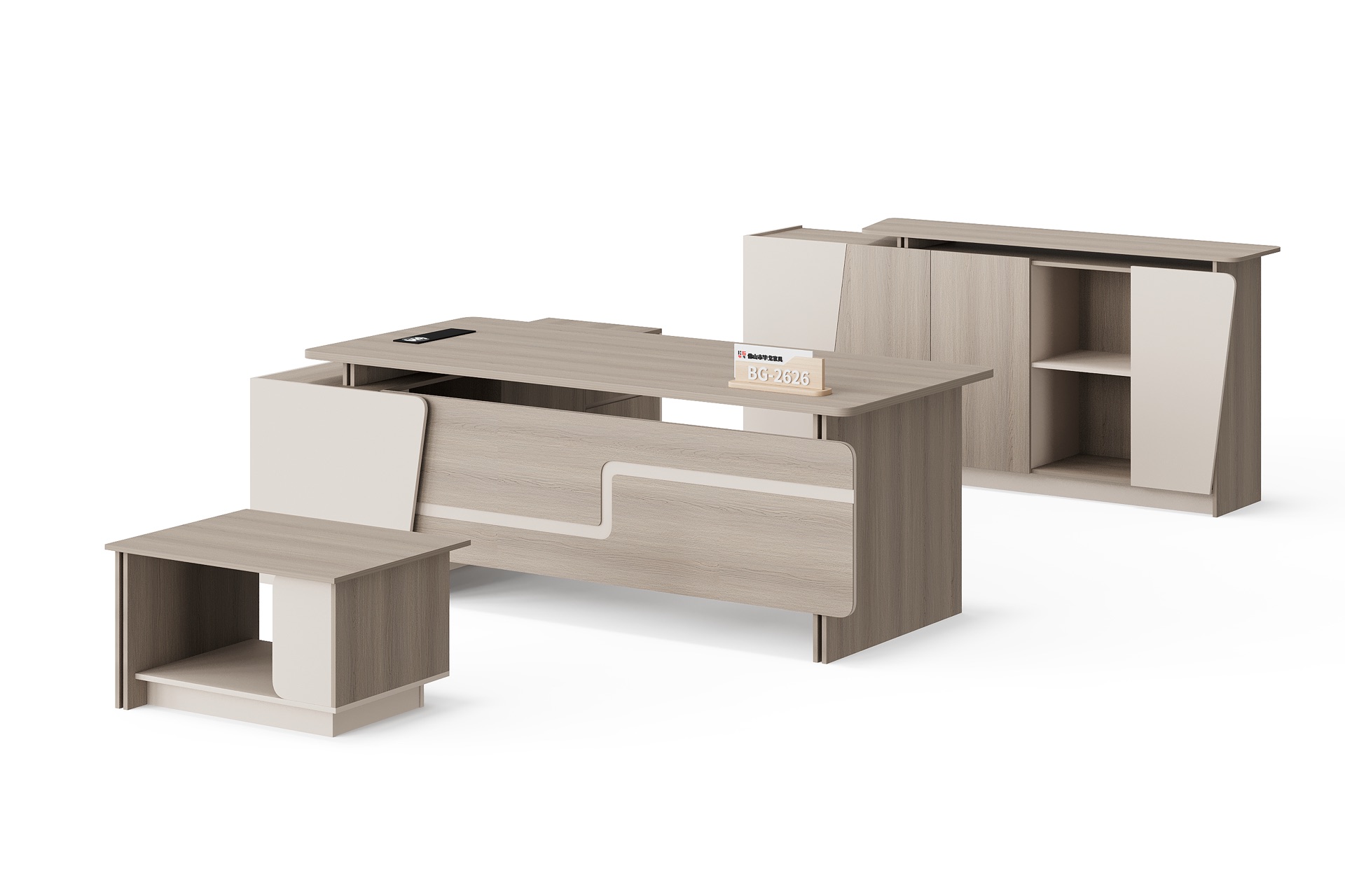 BG-2626LA-G2 Executive Desk, Low Table and Storage Cabinet Set supplier China for global project buyers