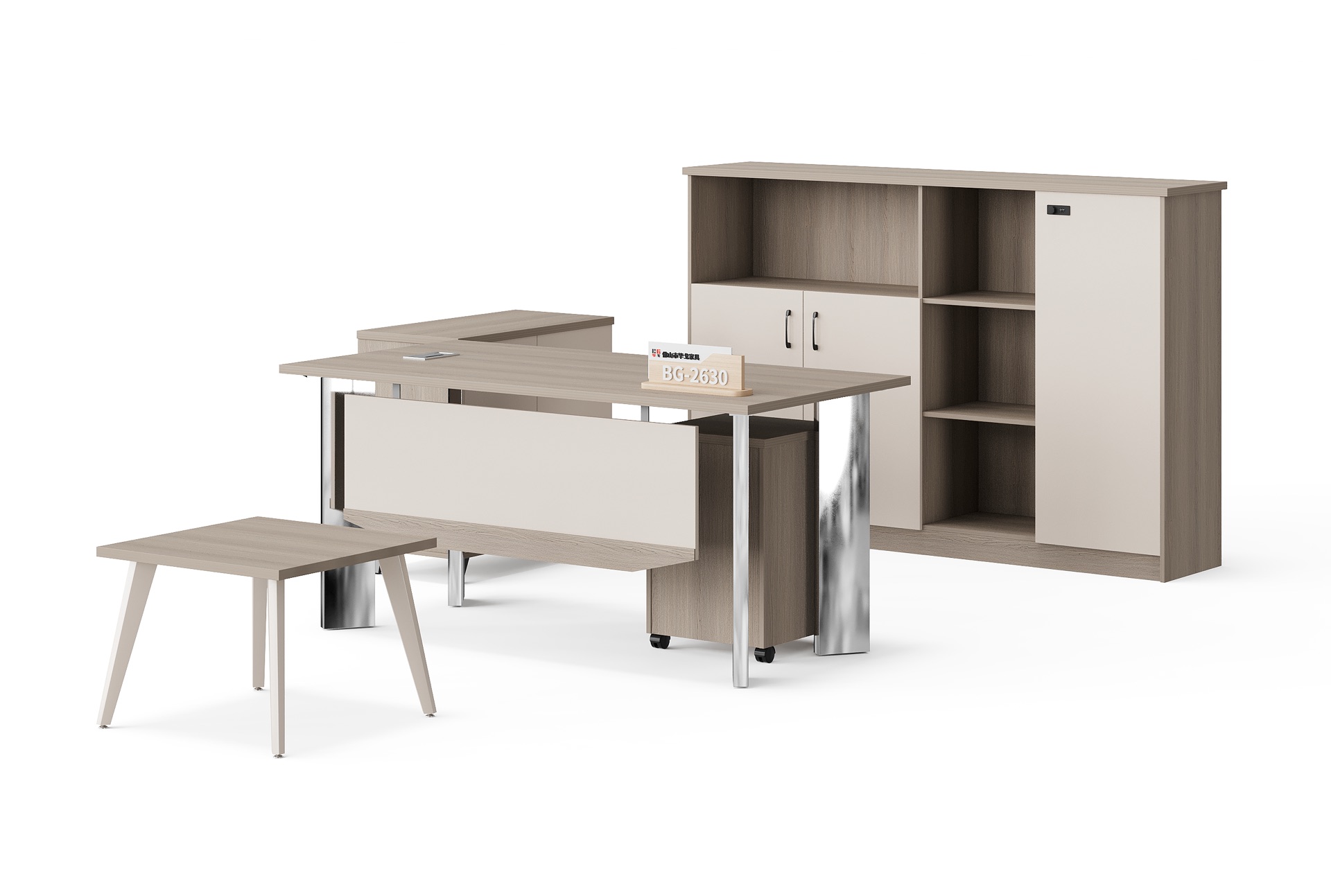 BG-2630A-G2 2026 New Executive Desk, Low Table and Tall Storage Cabinet Set for Global Buyers