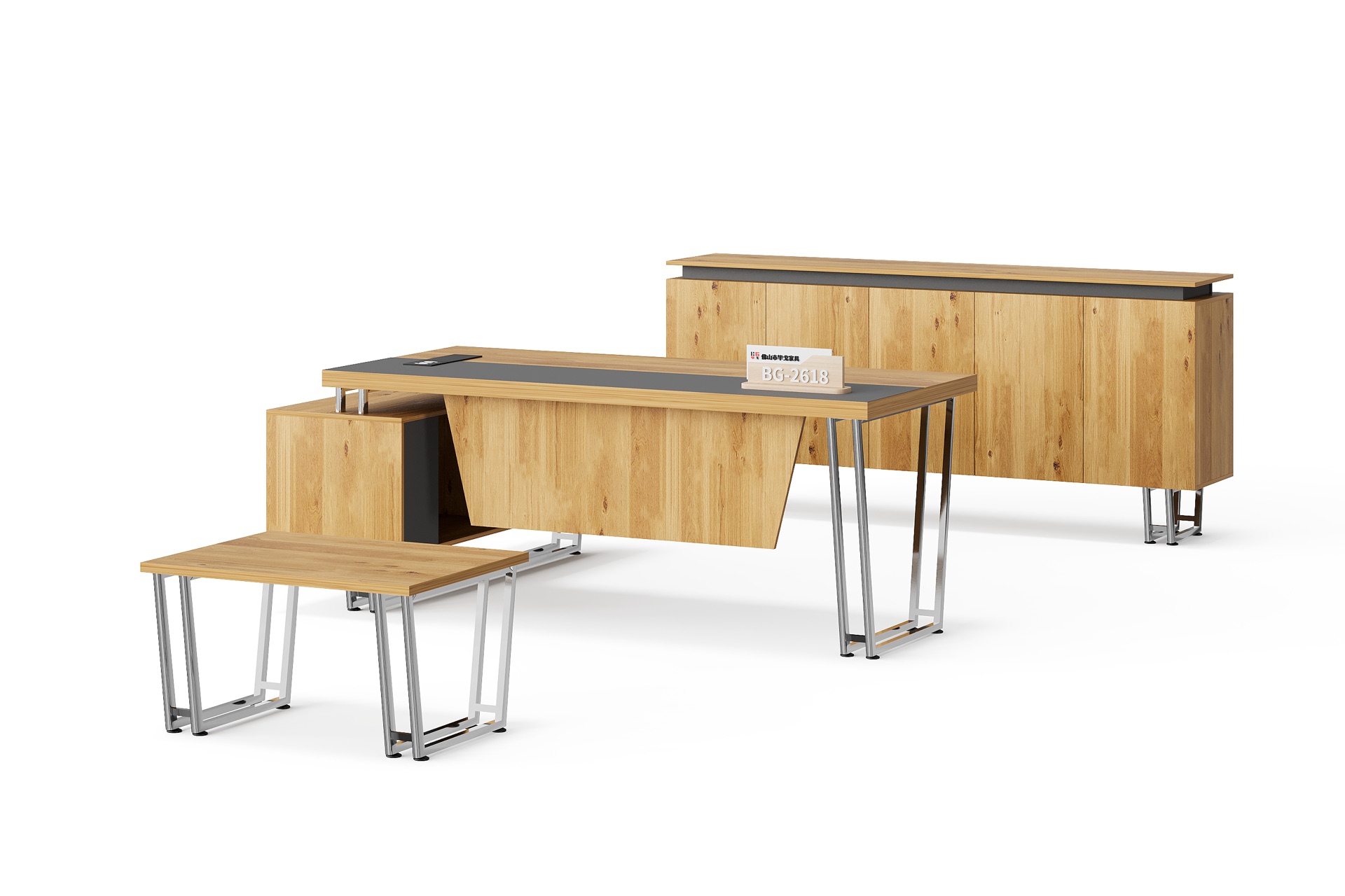 BG-2618LA-G3 Executive Desk, Low Table and Storage Cabinet Set supplier China for global project buyers