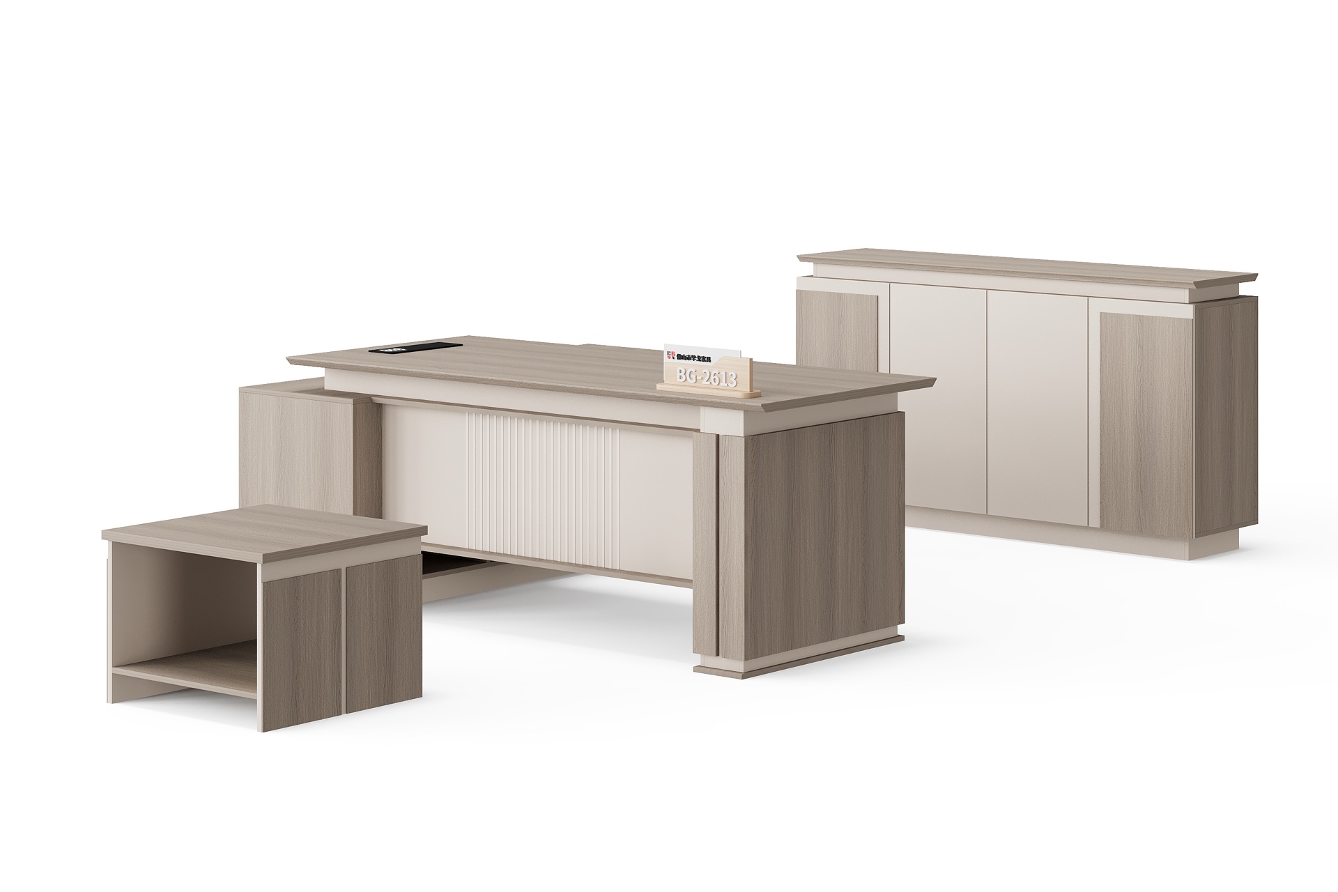 BG-2613LA-G2 Manager Desk, Low Table and Storage Cabinet Set supplier China for global project buyers