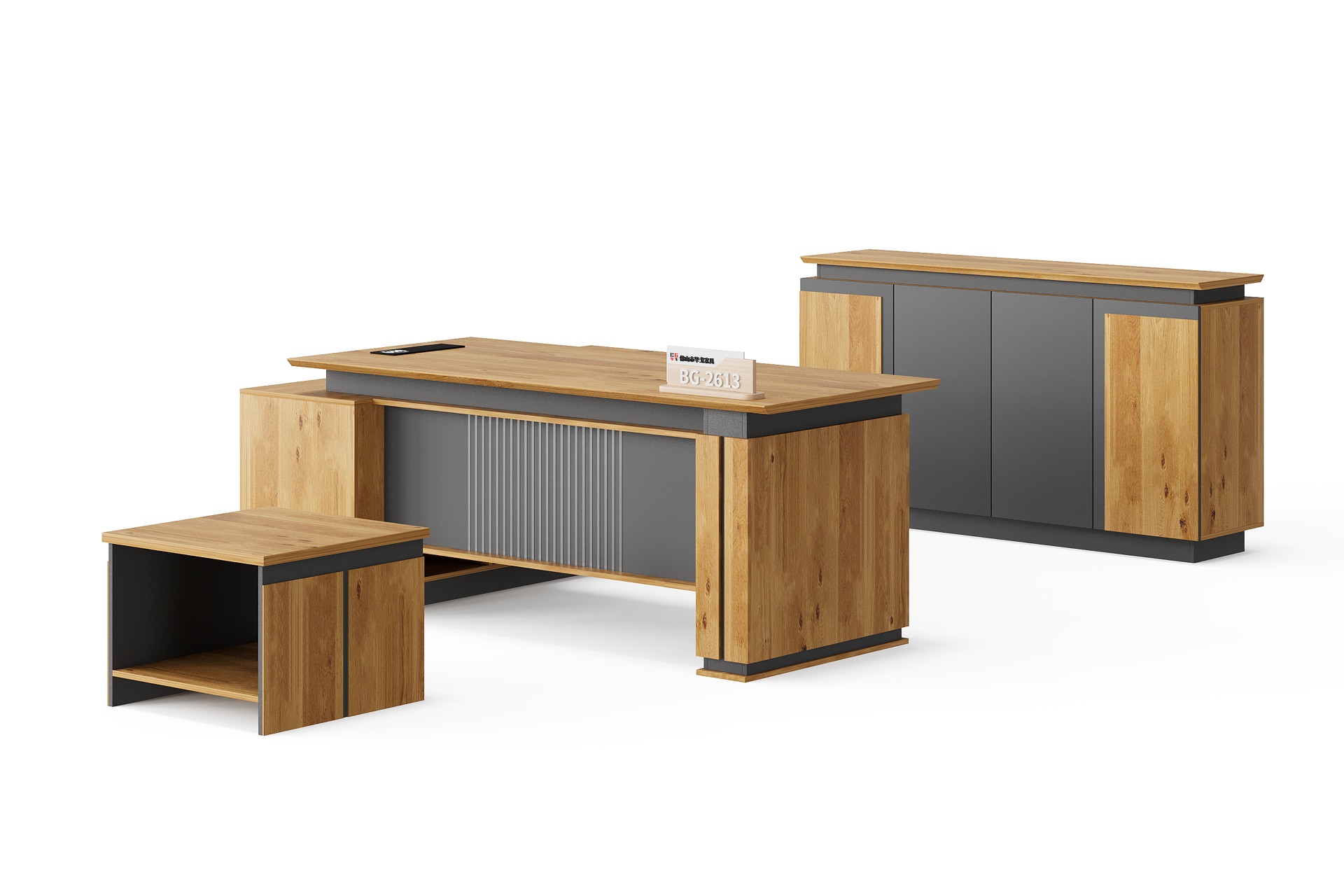 BG-2613LA-G3 Manager Desk, Low Table and Storage Cabinet Set supplier China for global project buyers